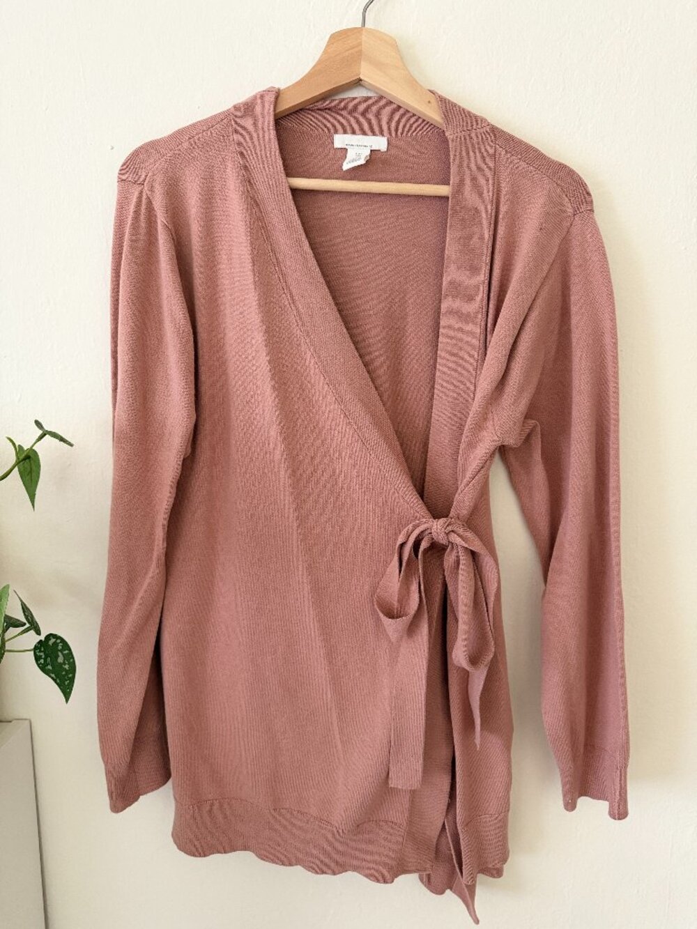 🌸 H&M MAMA Maternity Wrap Cardigan – Dusty Rose | Size S